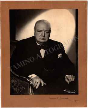 Winston Churchill - Large Signed Photo