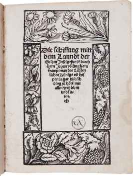 DIE SCHIFFUNG MITT DEM LANNDT DER GULDEN INSEL GEFUNDE[N] DURCH&hellip;