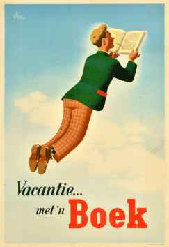 Holiday ... with a Book Advertising Poster