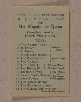 Original Set of Signed Artist's India Proof Miniature Line Engravings…