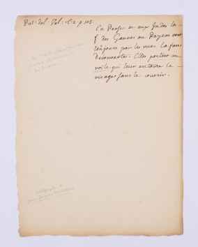 Autograph manuscript note on the subject of women’s head-dress in&hellip;