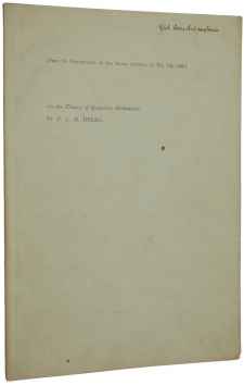 On the Theory of Quantum Mechanics. Offprint from Proceedings of&hellip;