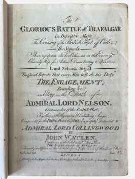The Glorious Battle of Trafalgar music sheet - signed by&hellip;
