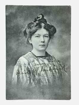 A Portrait Postcard signed by Christabel Pankhurst