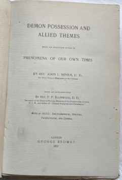 DEMON POSSESSION AND ALLIED THEMES being an inductive study of&hellip;