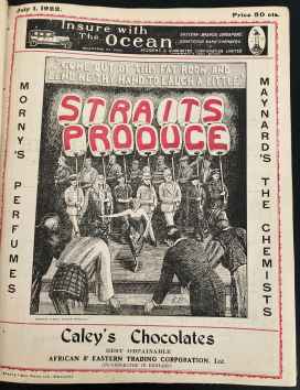 Bound volume of six issues of 'Straits Produce', Singapore, 1922/3.