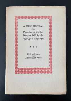 A True Recital of the Procedure of the First Banquet&hellip;