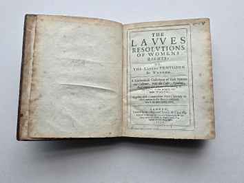 THE FIRST ENGLISH BOOK ON WOMEN'S RIGHT