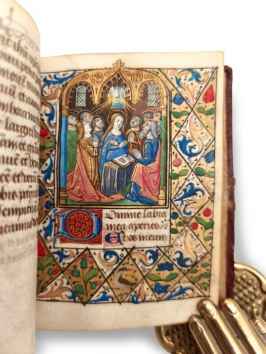 Miniature illuminated manuscript on vellum with 12 full-page and &hellip;