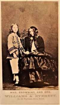 Carte de Visite Mrs. Browning and Son,