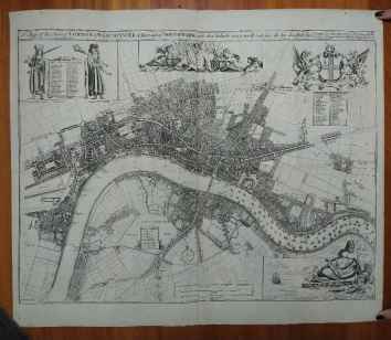 1676: THE MAP OF LONDON AFTER THE GREAT FIRE