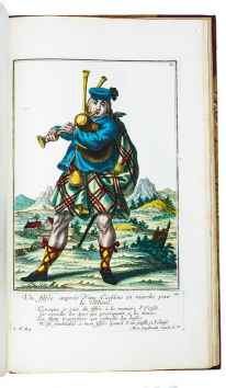115 contemporary hand-coloured engraved plates picturing 18th-century European military life