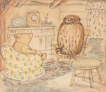 Winnie the Pooh in Owl's Parlour by E. H. Shepard