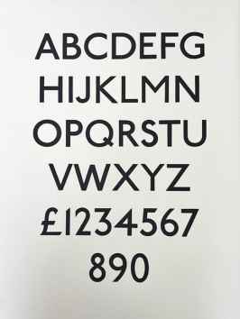 EDWARD JOHNSTON - Johnston Sans Specimens for London Underground. Printers's…