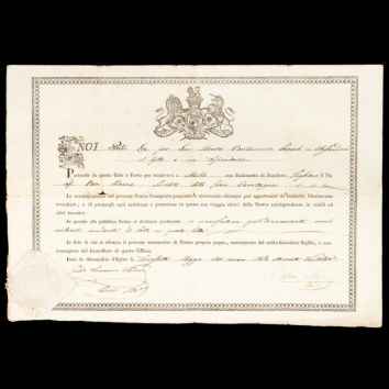 [OTTOMAN EMPIRE] Passport of safe conduct for travel to Malta&hellip;