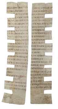 Sixth century unical fragment of the Vulgate, Matthew 6.22-28, 8.8-16…